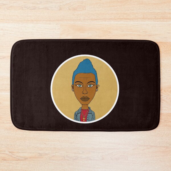 Item preview, Altgirl - Beautiful Afro Tomboy with Blue Mohawk, Ankh & Green Eyes. Circle Edition. designed and sold by Eric Sintès.