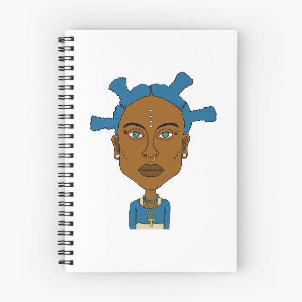 Item preview, Altgirl - Tribal Starburst Afro Queer – Blue Mohawk & White Dots. Illustration. designed and sold by Eric Sintès.