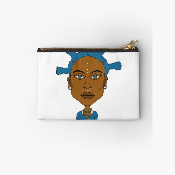 Item preview, Altgirl - Tribal Starburst Afro Queer – Blue Mohawk & White Dots. Illustration. designed and sold by Eric Sintès.