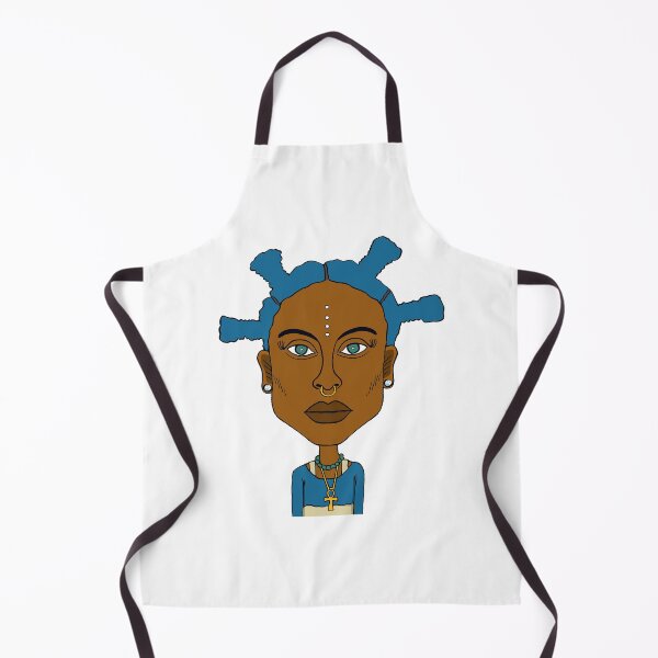 Item preview, Altgirl - Tribal Starburst Afro Queer – Blue Mohawk & White Dots. Illustration. designed and sold by Eric Sintès.