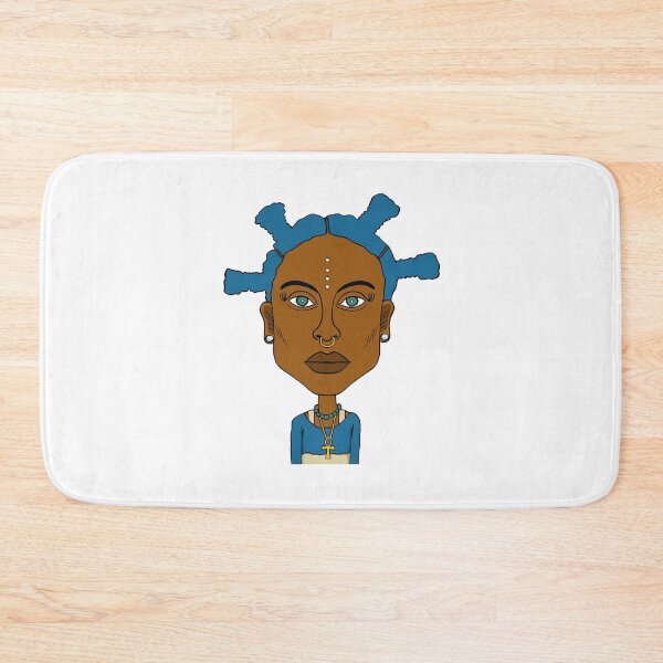 Item preview, Altgirl - Tribal Starburst Afro Queer – Blue Mohawk & White Dots. Illustration. designed and sold by Eric Sintès.