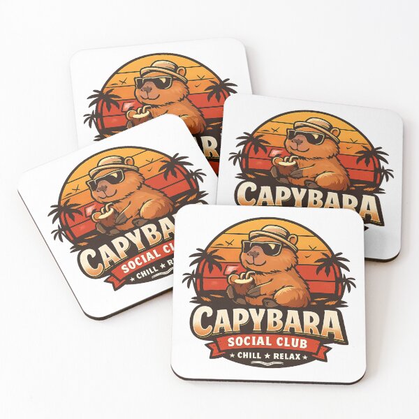 Item preview, Chill Capybara im Retro-Stil designed and sold by GrawerekCom.