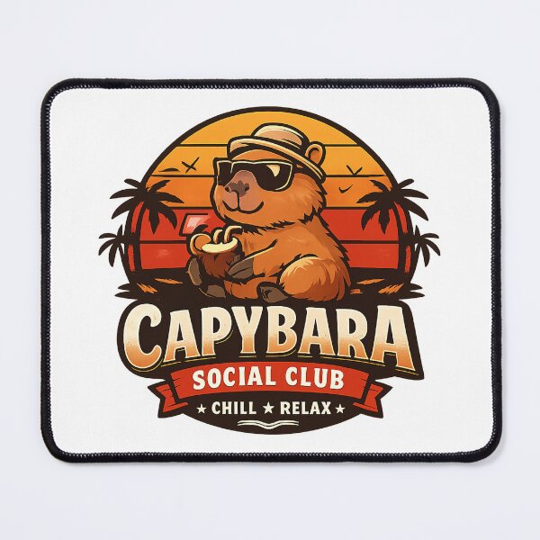 Item preview, Chill Capybara im Retro-Stil designed and sold by GrawerekCom.