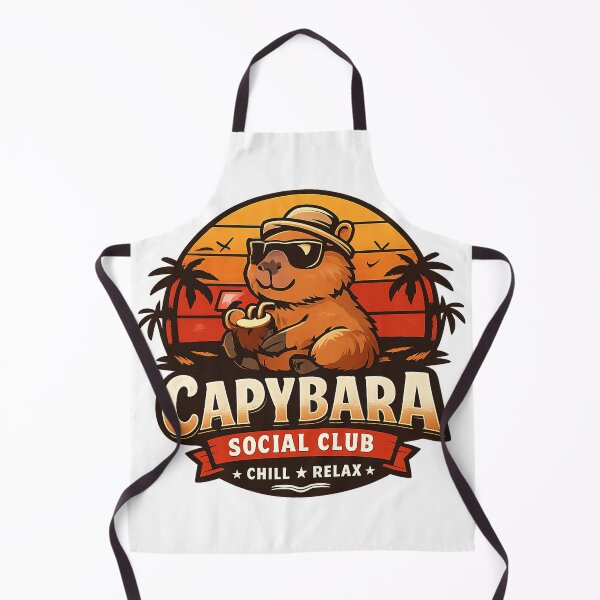Item preview, Chill Capybara im Retro-Stil designed and sold by GrawerekCom.