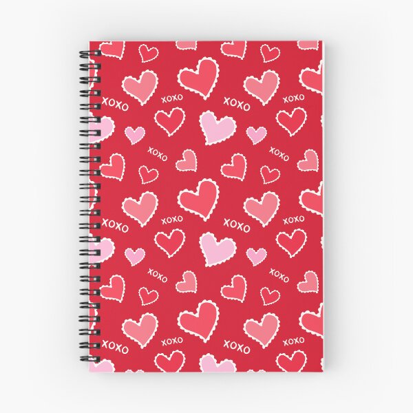 Aperçu de l'œuvre Cœurs festonnés Saint-Valentin XOXO créée et vendue par SamAnnDesigns.