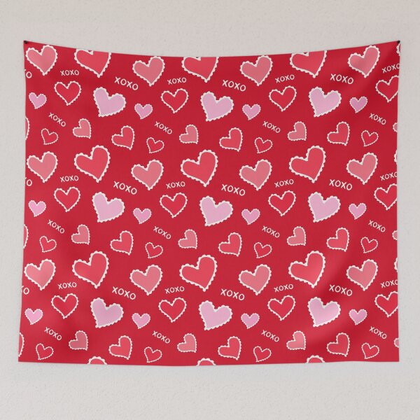Item preview, Scalloped Hearts Valentine XOXO designed and sold by SamAnnDesigns.