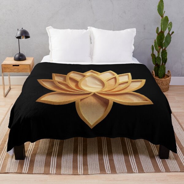 Item preview, Golden Lotus Flower Wall Art | 3D Luxury Mandala Zen Decor designed and sold by MonaRose_Art.