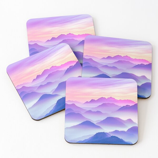 Item preview, Misty mountians pastel pink designed and sold by odysseystar1996.
