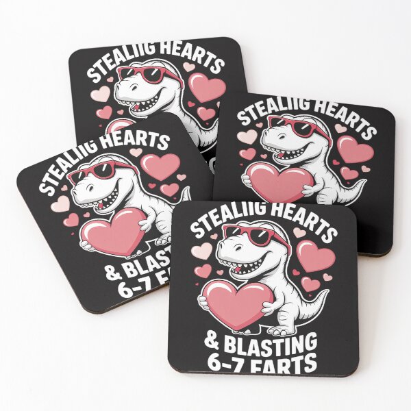 Item preview, Dino Stealing Hearts Blasting 6 7 Farts Valentines Boy designed and sold by sonlylya.