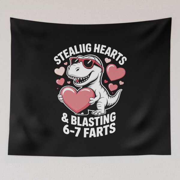Item preview, Dino Stealing Hearts Blasting 6 7 Farts Valentines Boy designed and sold by sonlylya.