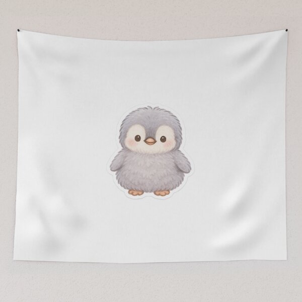 Item preview, Pegatina de un lindo polluelo de pingüino sano designed and sold by StickMint.