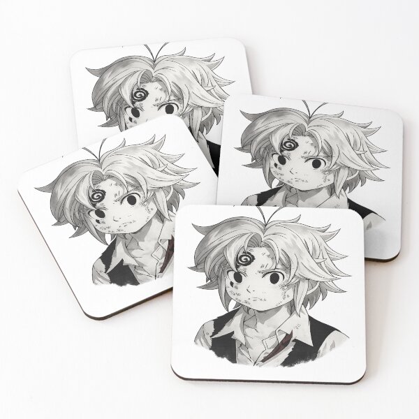 Item preview, Anime Demon Mark Boy – Minimal Black & White Manga Art designed and sold by NovaSketch Studio.