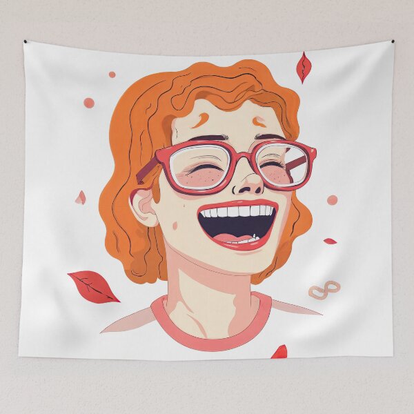 Item preview, Laugh Riot: Curly Joy in Full Color designed and sold by ForeverPrintsOK.