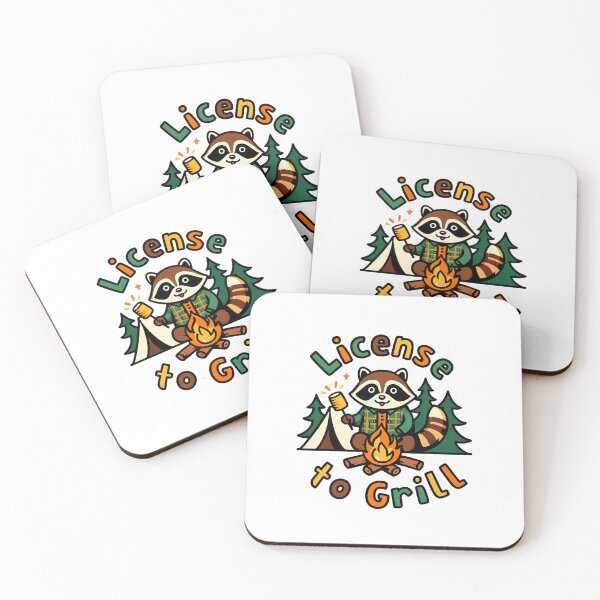 Item preview, Flannel Raccoon Camp Chef – License to Grill designed and sold by Blassstein.