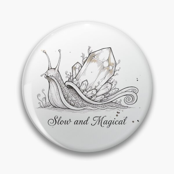 Item preview, Snail with Crystal Shell Goblincore Art designed and sold by HoruxDesign.
