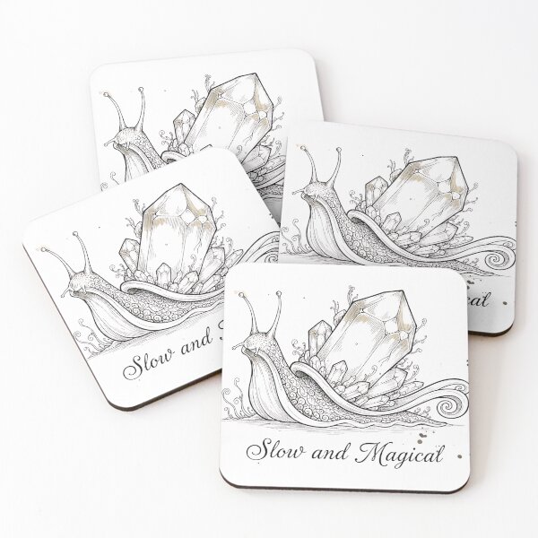 Item preview, Snail with Crystal Shell Goblincore Art designed and sold by HoruxDesign.