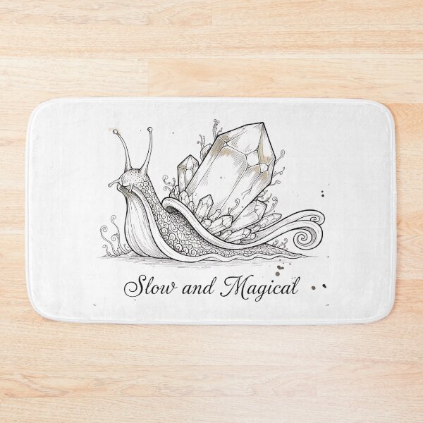 Item preview, Snail with Crystal Shell Goblincore Art designed and sold by HoruxDesign.