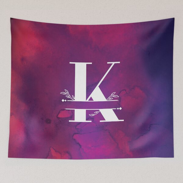 Item preview, Monogram...K... with white monogram and vibrant background designed and sold by CHASAcreative.