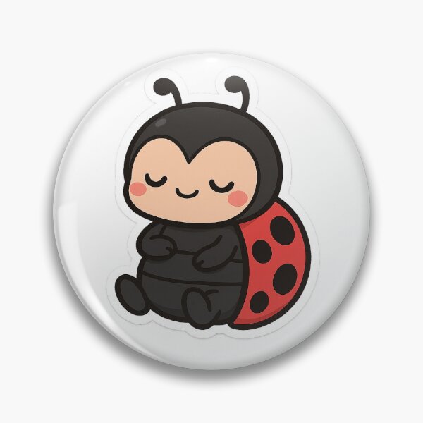 Artikelvorschau, Chibi Relaxed Ladybug Sticker entworfen und verkauft von StickMint.