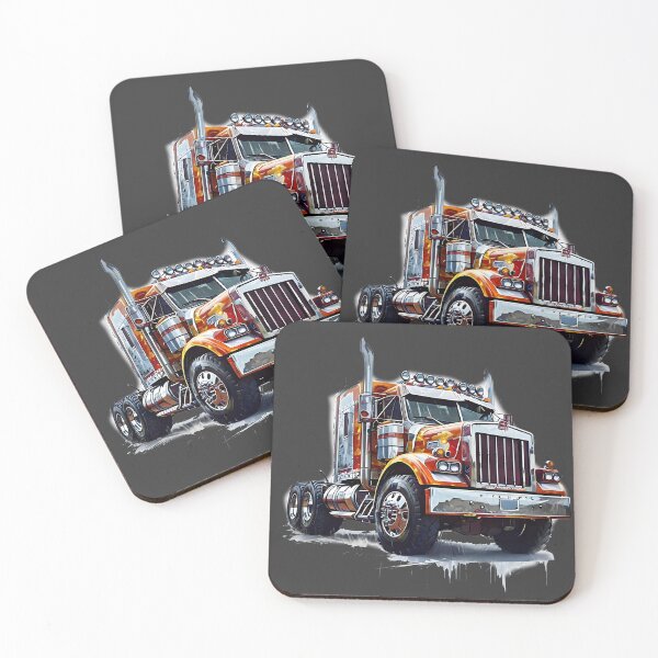 Item preview, Rugged American Semi Truck Diesel Power Illustration designed and sold by Rostislav Bouda.