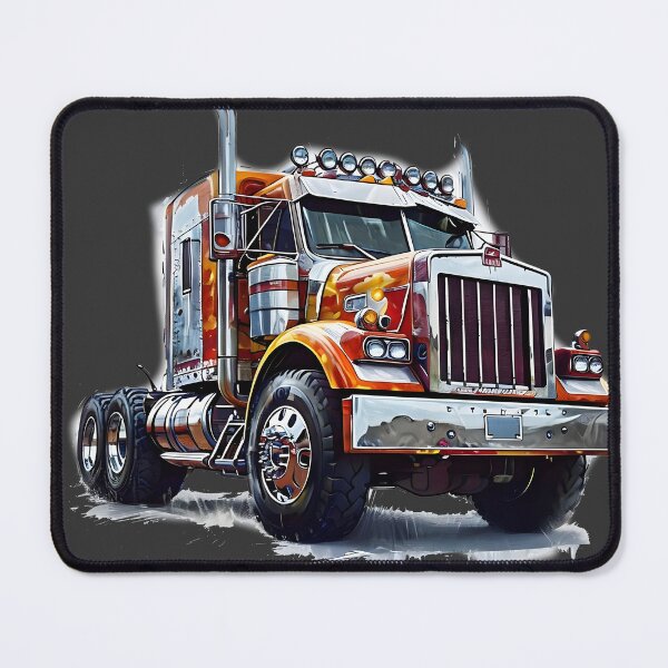 Item preview, Rugged American Semi Truck Diesel Power Illustration designed and sold by Rostislav Bouda.