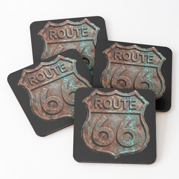 Item preview, Rusted and Corroded Vintage Route 66 Metal Sign designed and sold by AeroNomad.