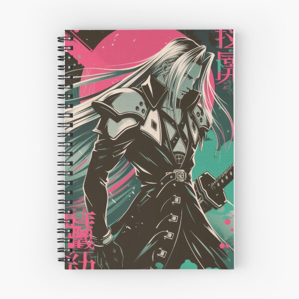 Aperçu de l'œuvre Affiche néon Sephiroth créée et vendue par AnimeArsenalPrints.