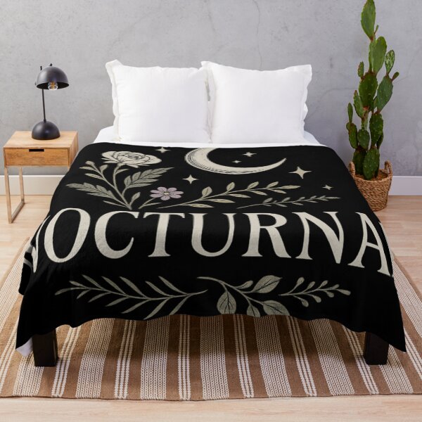 Item preview, Nocturnal Moon Floral – Night Botanical Gothic designed and sold by Mouraludia.