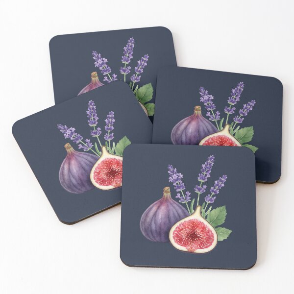 Item preview, Botanical Fig Fruit with Pretty Lavender Sprigs designed and sold by LinaValearte.