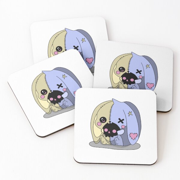 Item preview, Cute and goth bunny holding a skull designed and sold by s.artaller.