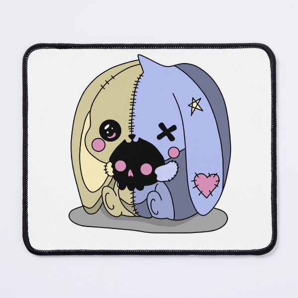 Item preview, Cute and goth bunny holding a skull designed and sold by s.artaller.