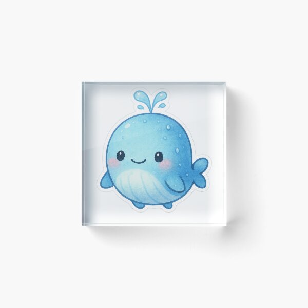 Artikelvorschau, Cute Dreamy Whale Sticker entworfen und verkauft von StickMint.