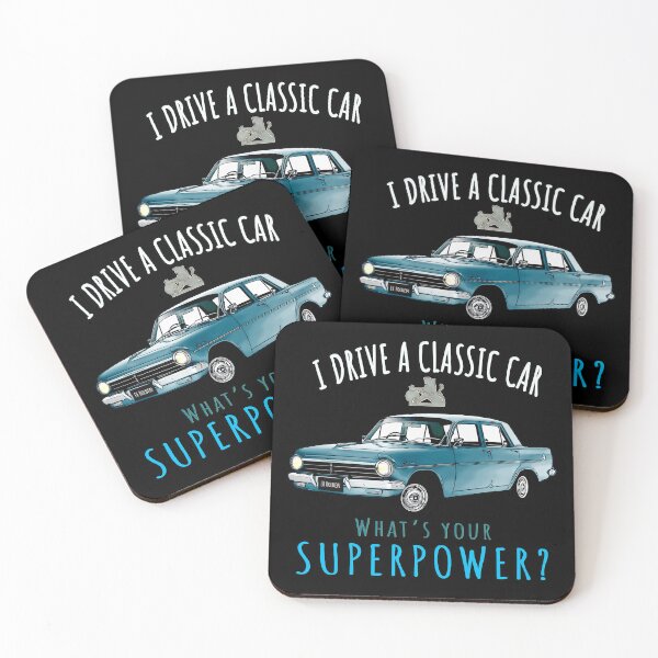 Item preview, I Drive a Classic Blue EH Holden What Is Your Superpower – Australian Classic Car Illustration designed and sold by Michael van der Hoorn.