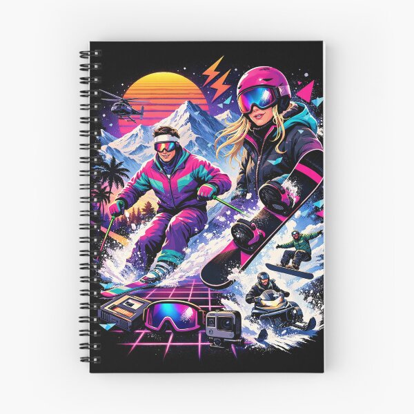 Item preview, Vibraciones retrofuturistas de deportes de invierno designed and sold by GrawerekCom.