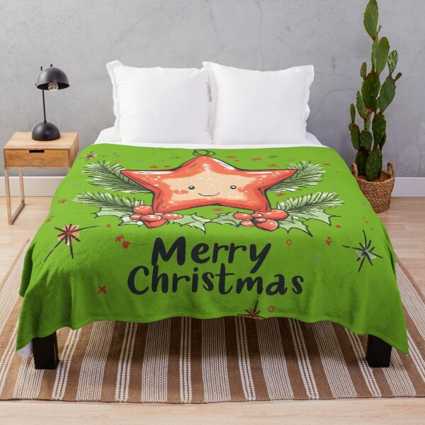 Item preview, Cute Christmas Star Illustration with Merry Christmas Greeting designed and sold by SyberGen.