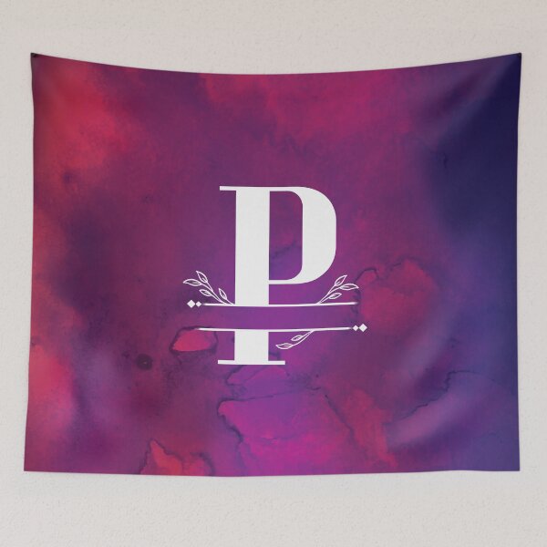 Item preview, Monogram...P... with white monogram and vibrant background designed and sold by CHASAcreative.