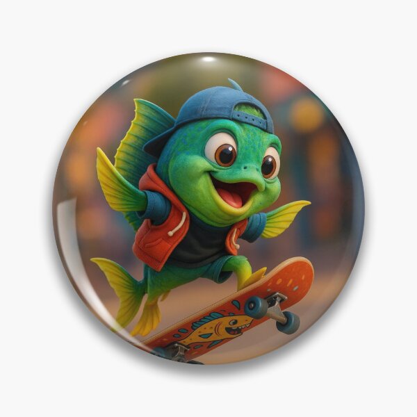 Item preview, Skater Mahi Mahi Fish designed and sold by Sillytoe.