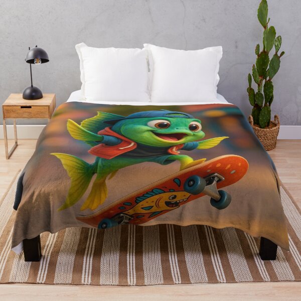 Item preview, Skater Mahi Mahi Fish designed and sold by Sillytoe.
