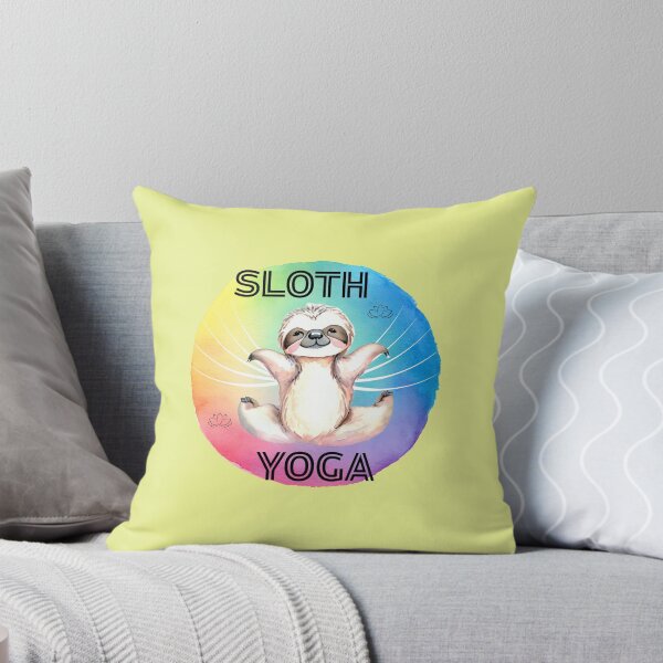 Item preview, Watercolor Zen Sloth – Slow Down Yoga Master Rainbow Mandala designed and sold by Pukisdaizi.