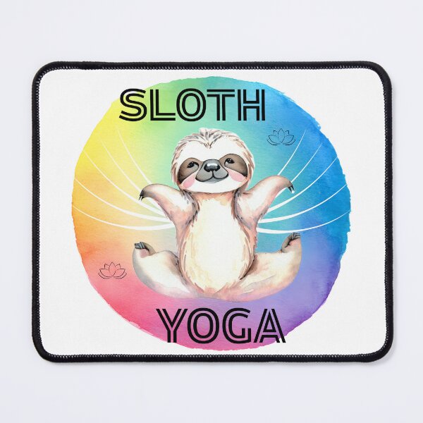 Item preview, Watercolor Zen Sloth – Slow Down Yoga Master Rainbow Mandala designed and sold by Pukisdaizi.