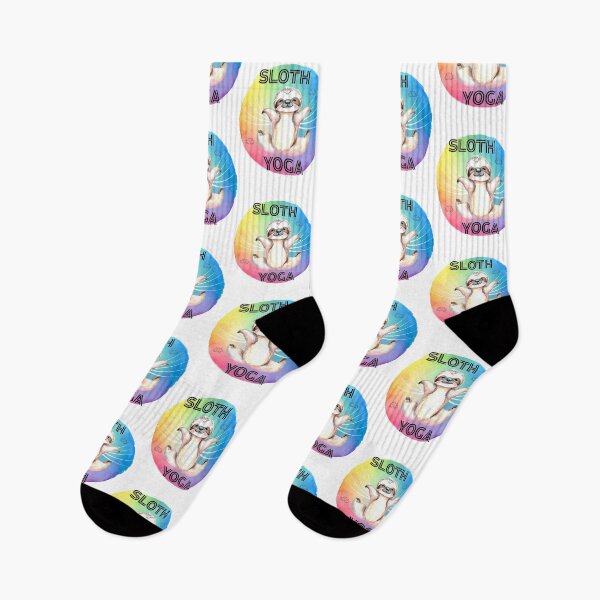 Item preview, Watercolor Zen Sloth – Slow Down Yoga Master Rainbow Mandala designed and sold by Pukisdaizi.
