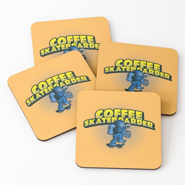 Item preview, Coffee Skateboarder Muscular Character Street Design designed and sold by DesignsVault.