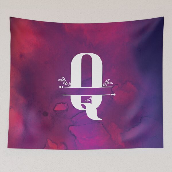 Item preview, Monogram Q...... with white monogram and vibrant background designed and sold by CHASAcreative.