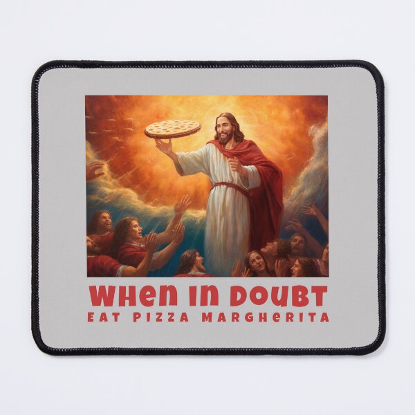 Item preview, When in Doubt Eat Pizza Margherita designed and sold by VinoVibesApp.
