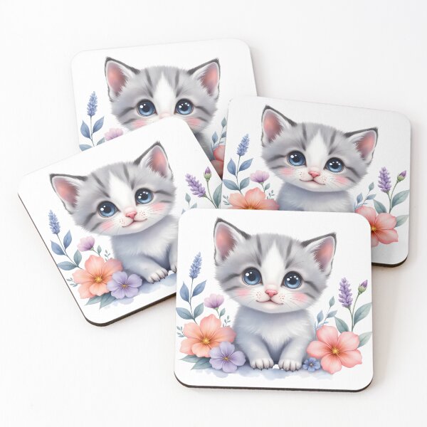 Item preview, Pastel Flower Kitten designed and sold by Kuky Studio.