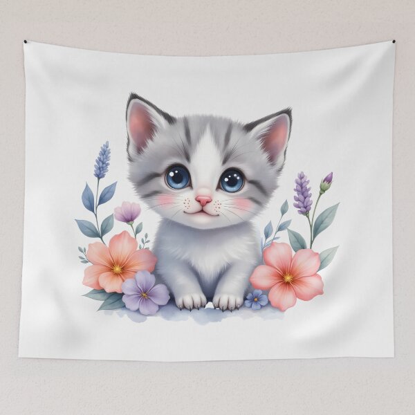 Item preview, Pastel Flower Kitten designed and sold by Kuky Studio.