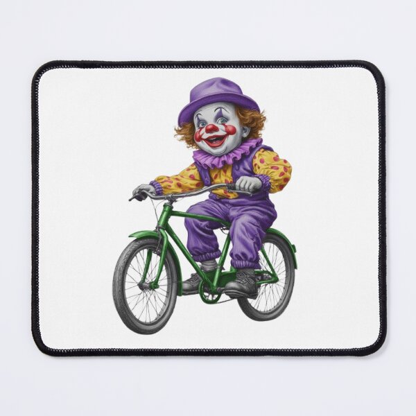 Item preview, Vintage illustration of a little clown on a bicycle designed and sold by CHRIST5000.