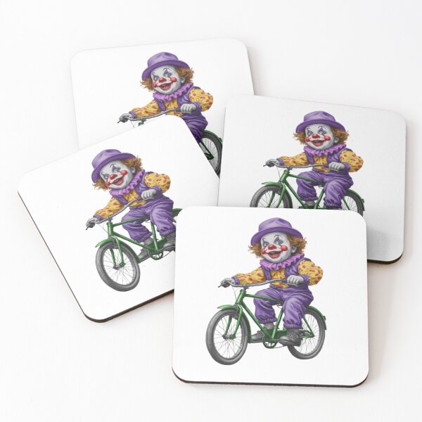 Item preview, Vintage illustration of a little clown on a bicycle designed and sold by CHRIST5000.