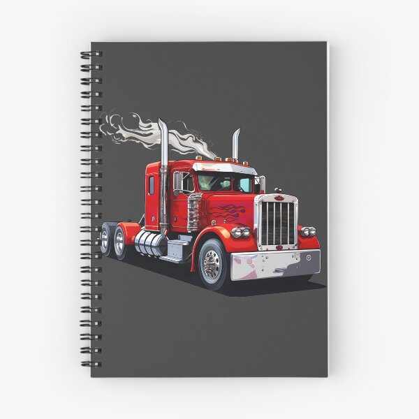 Item preview, Classic Red American Semi Truck with Flame Decals designed and sold by Rostislav Bouda.