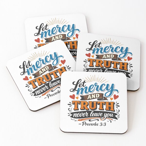 Item preview, Let Mercy and Truth Never Leave You - Vintage Typographic Proverbs 3:3 Graphic designed and sold by Faithloveshop.